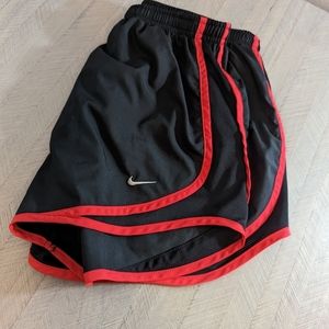 NIKE Dri-Fit Black and Red Shorts Size S